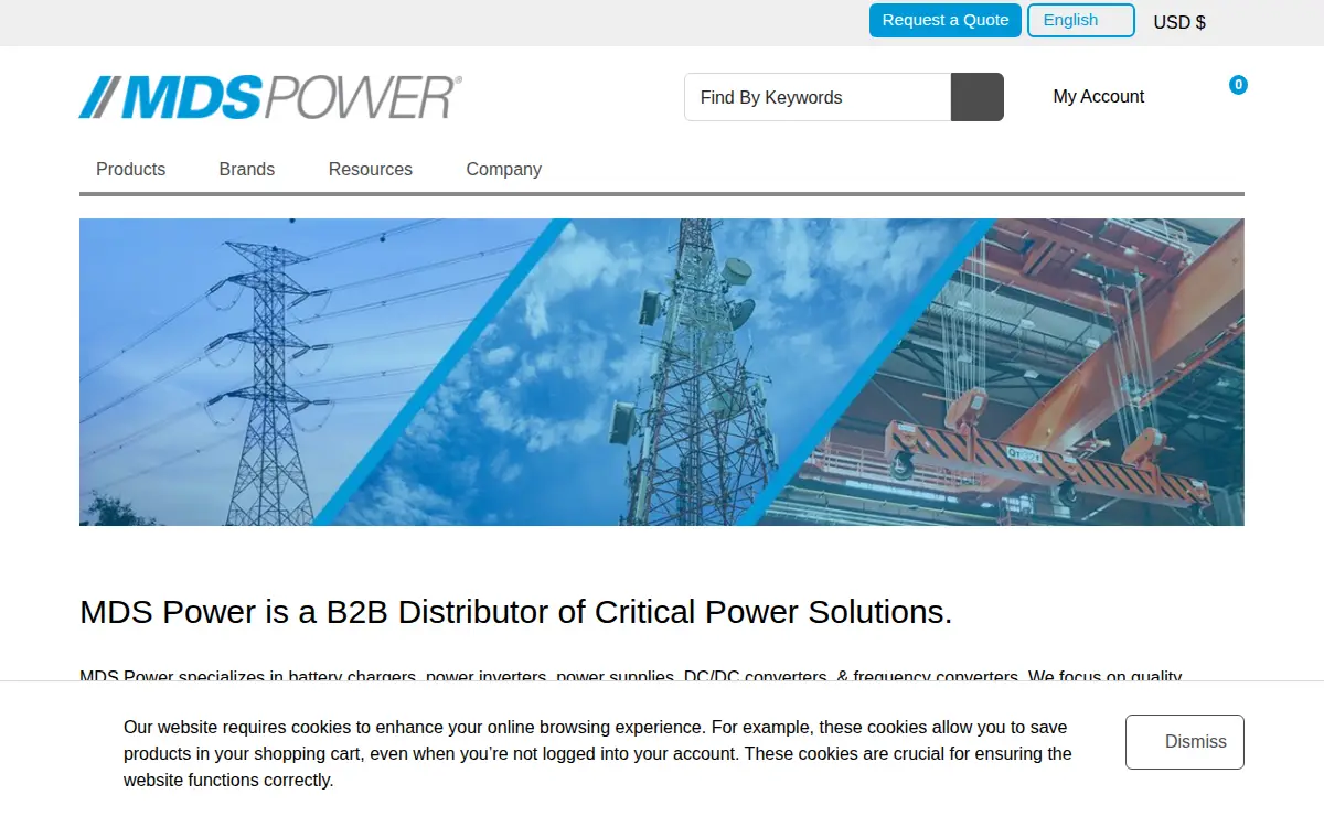 Homepage of Mds Power INC