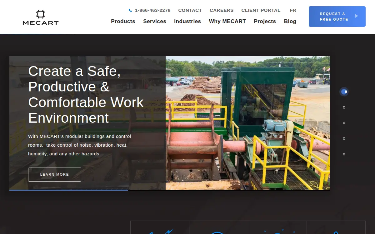 Homepage of Mecart Corporation