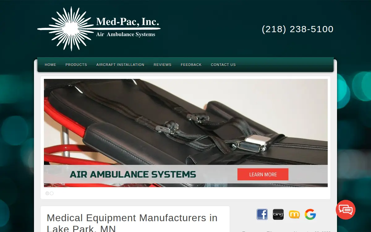 Homepage of Med-pac INC