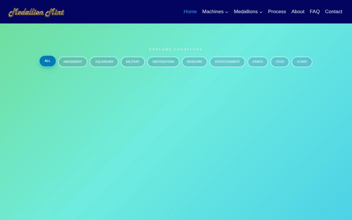 Homepage of Medallion Mint LLC
