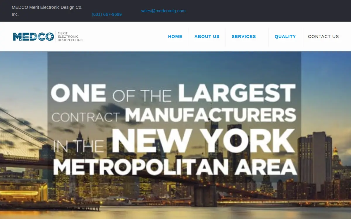 Homepage of Merit Electronic Design CO INC