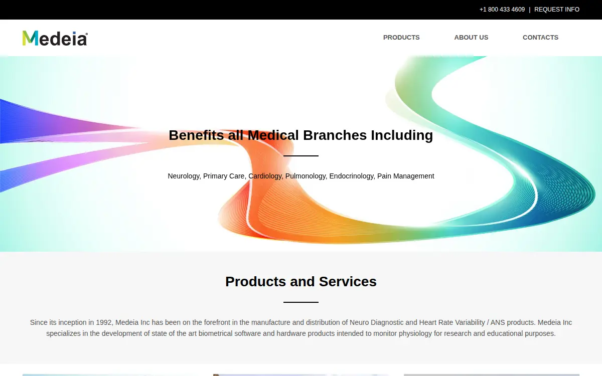 Homepage of Medeia, INC