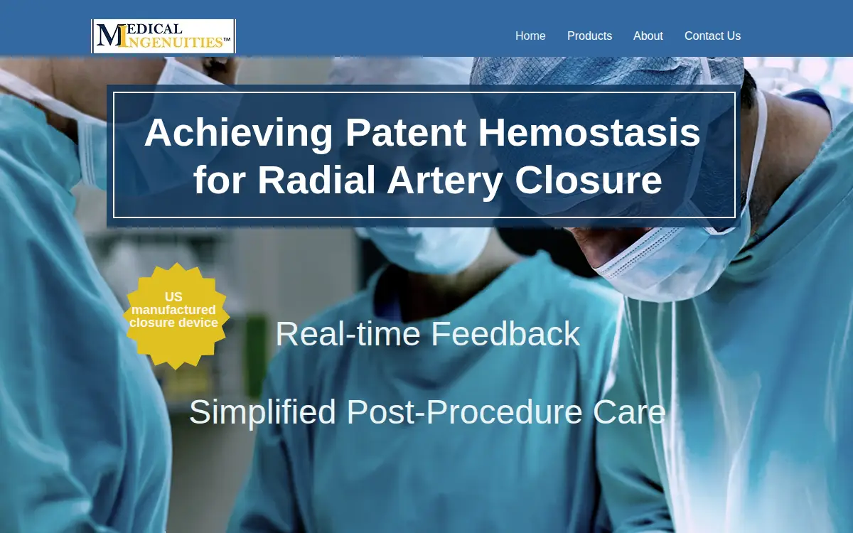 Homepage of Medical Ingenuities, LLC