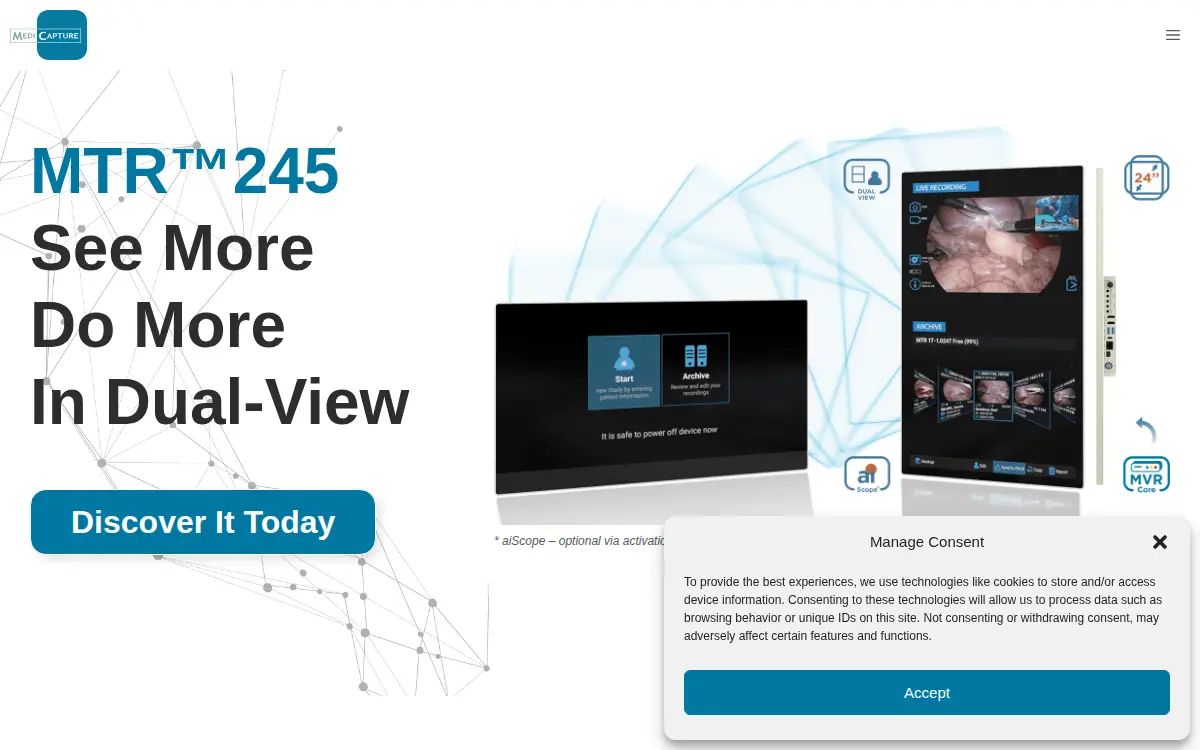 Homepage of Medicapture, INC