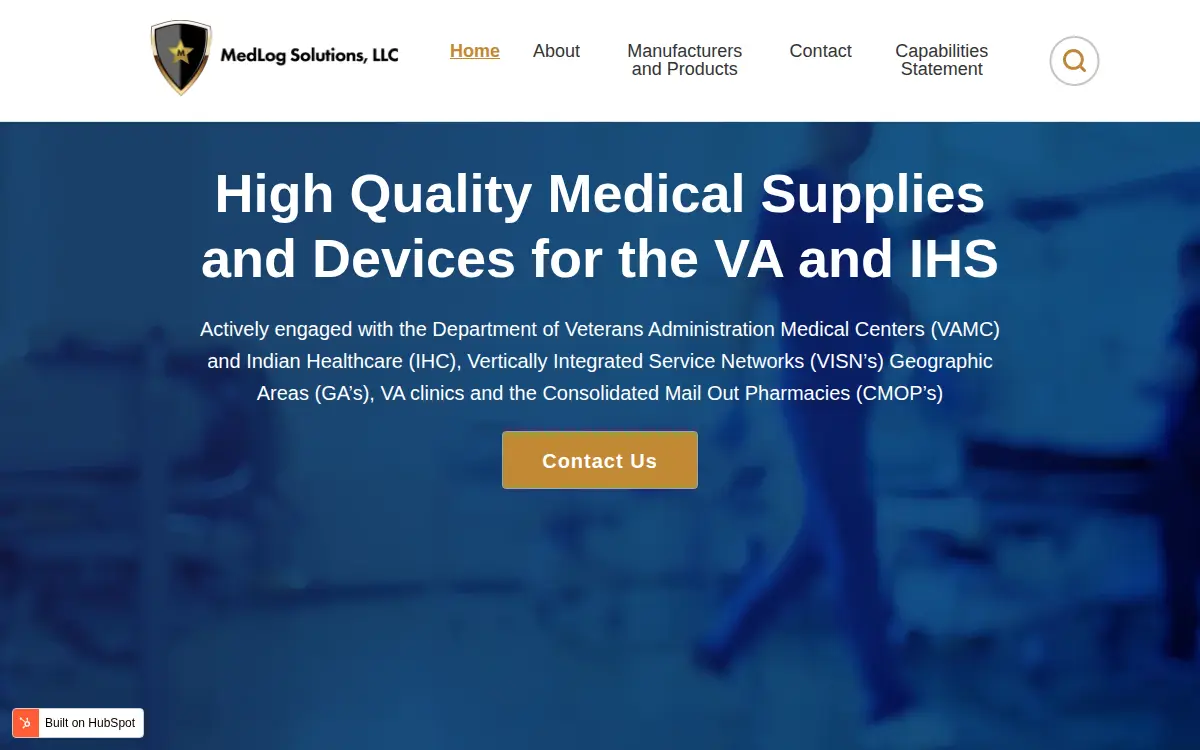 Homepage of Medlog Solutions LLC
