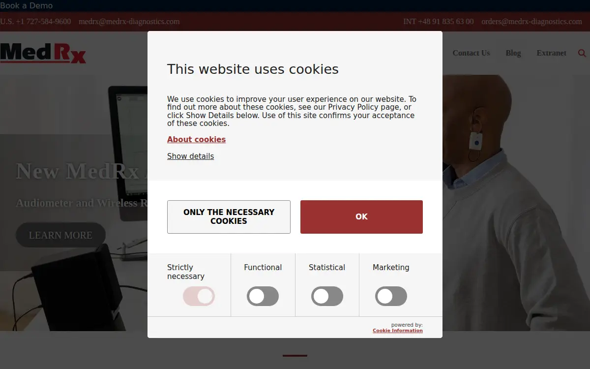 Homepage of Medrx, INC.