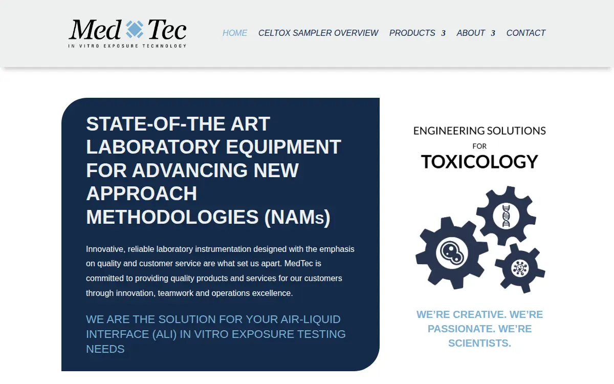 Homepage of Medtec Biolab, INC.
