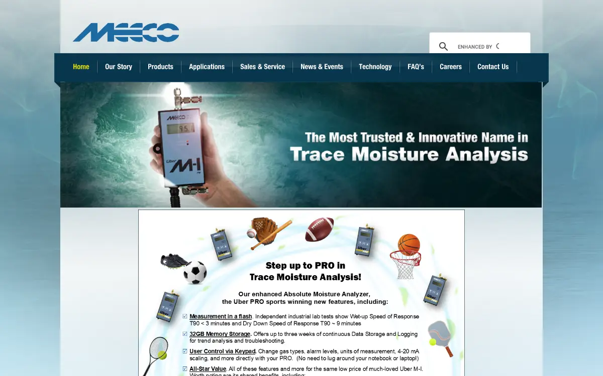 Homepage of Meeco, INC.
