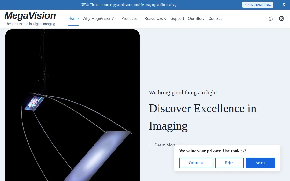 Homepage of Transcendent Imaging LLC