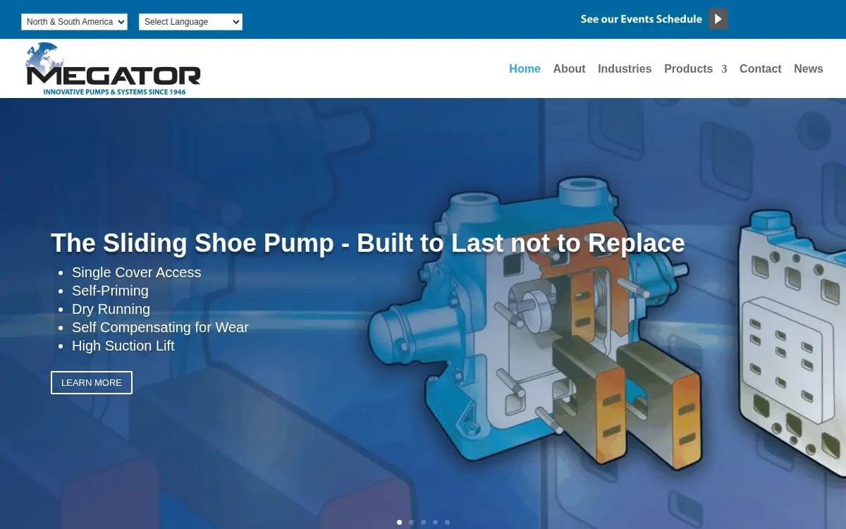 Homepage of Megator CORP