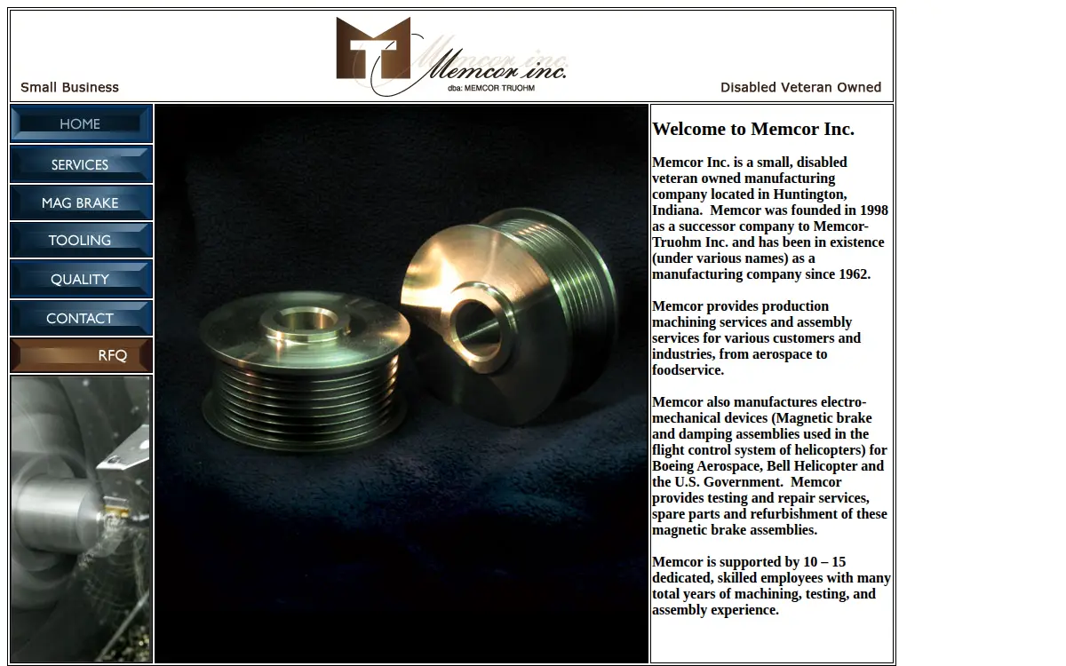 Homepage of Memcor INC