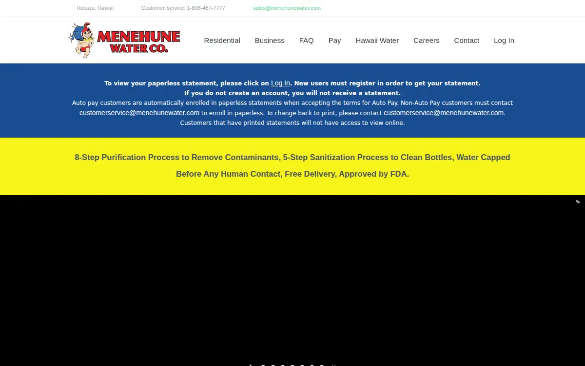 Homepage of Menehune Water CO INC