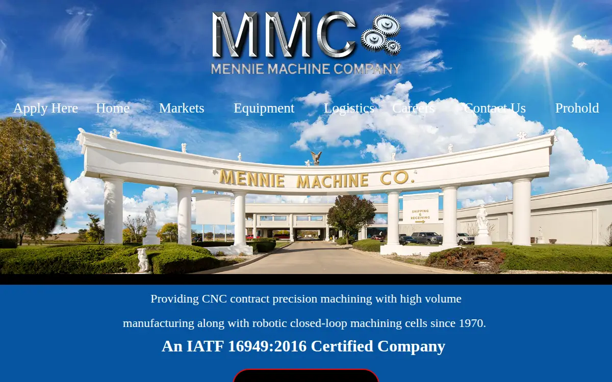 Homepage of Mennie's Machine CO