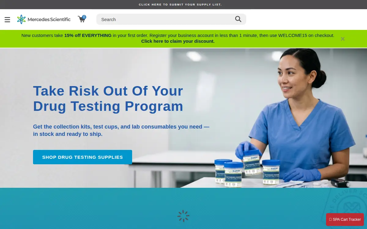 Homepage of Mercedes Medical, LLC