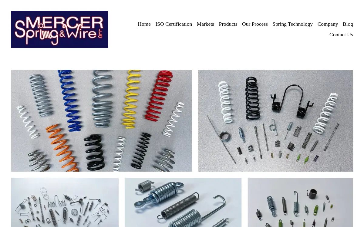 Homepage of Mercer Spring & Wire LLC