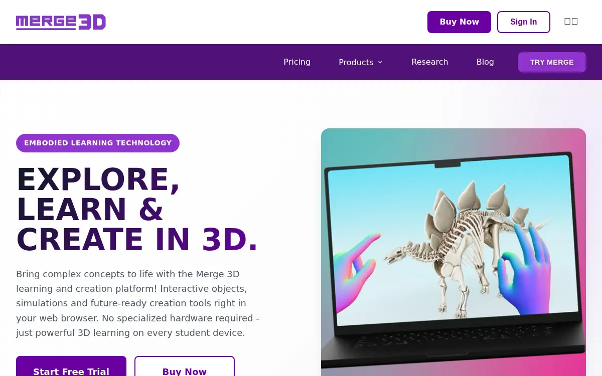 Homepage of Merge Labs, INC.