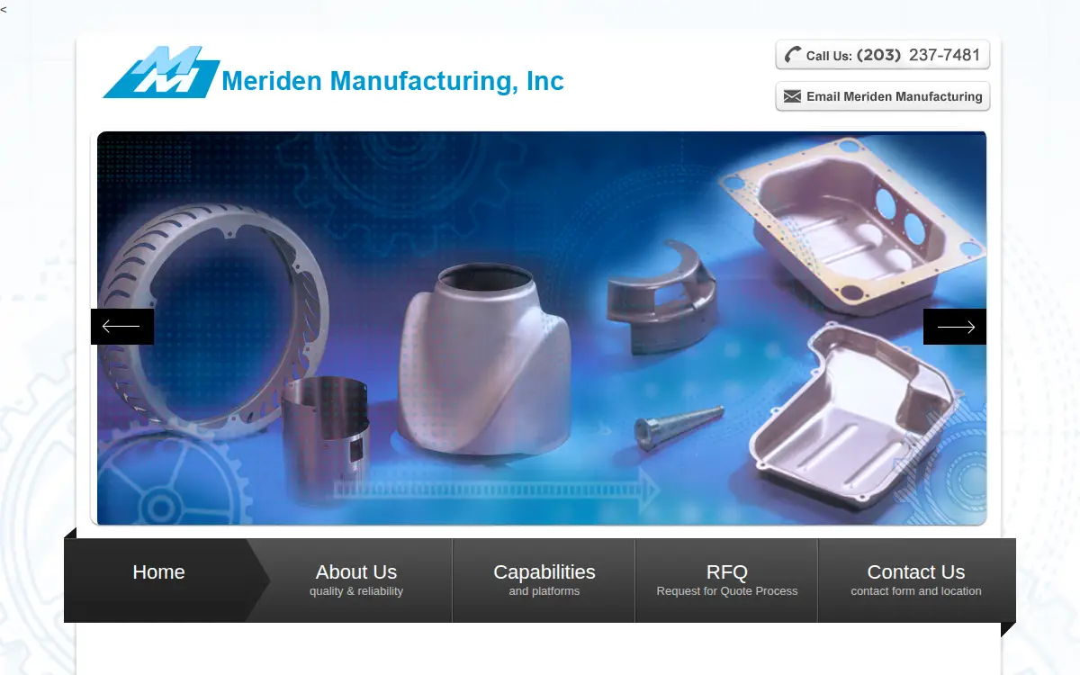 Homepage of Meriden Manufacturing, INC