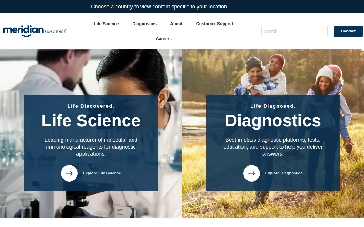 Homepage of Magellan Diagnostics, INC