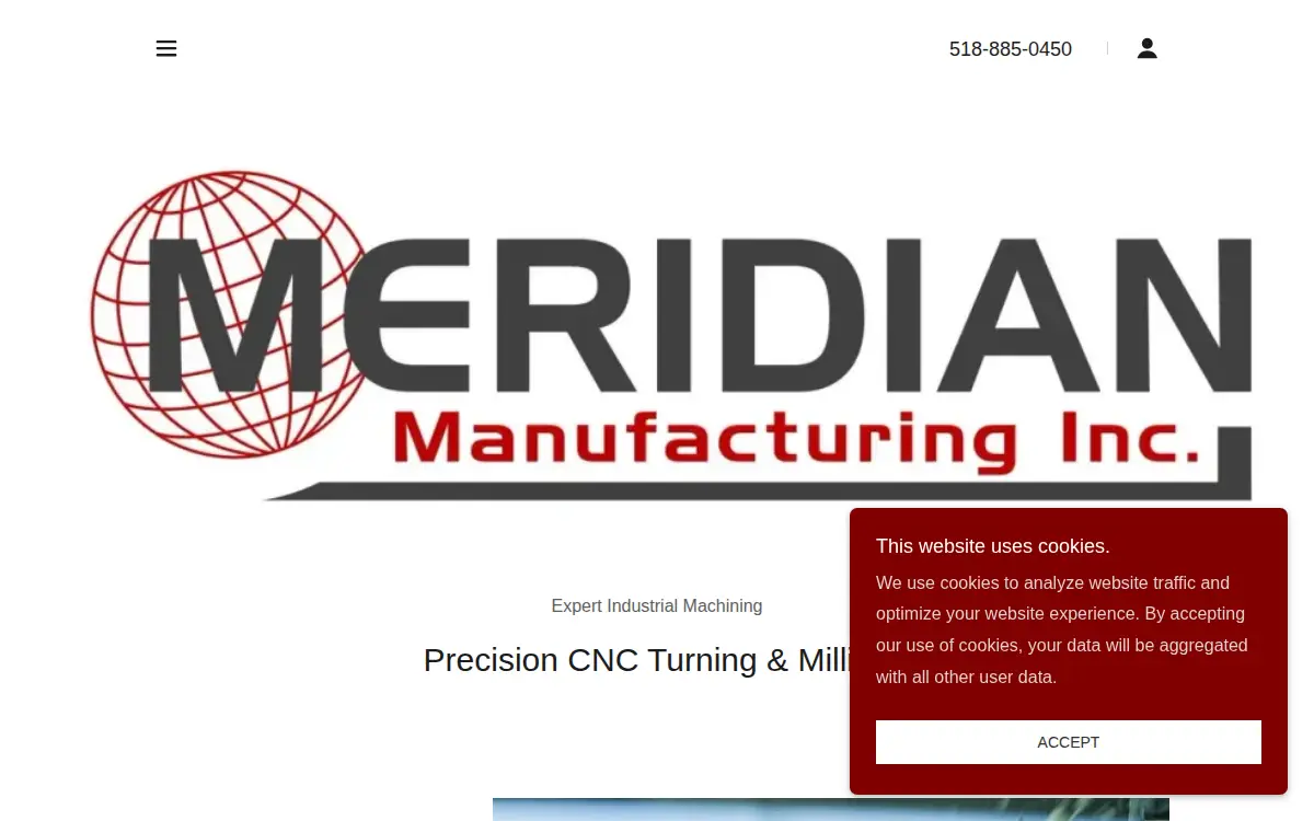 Homepage of Meridian Manufacturing, INC.