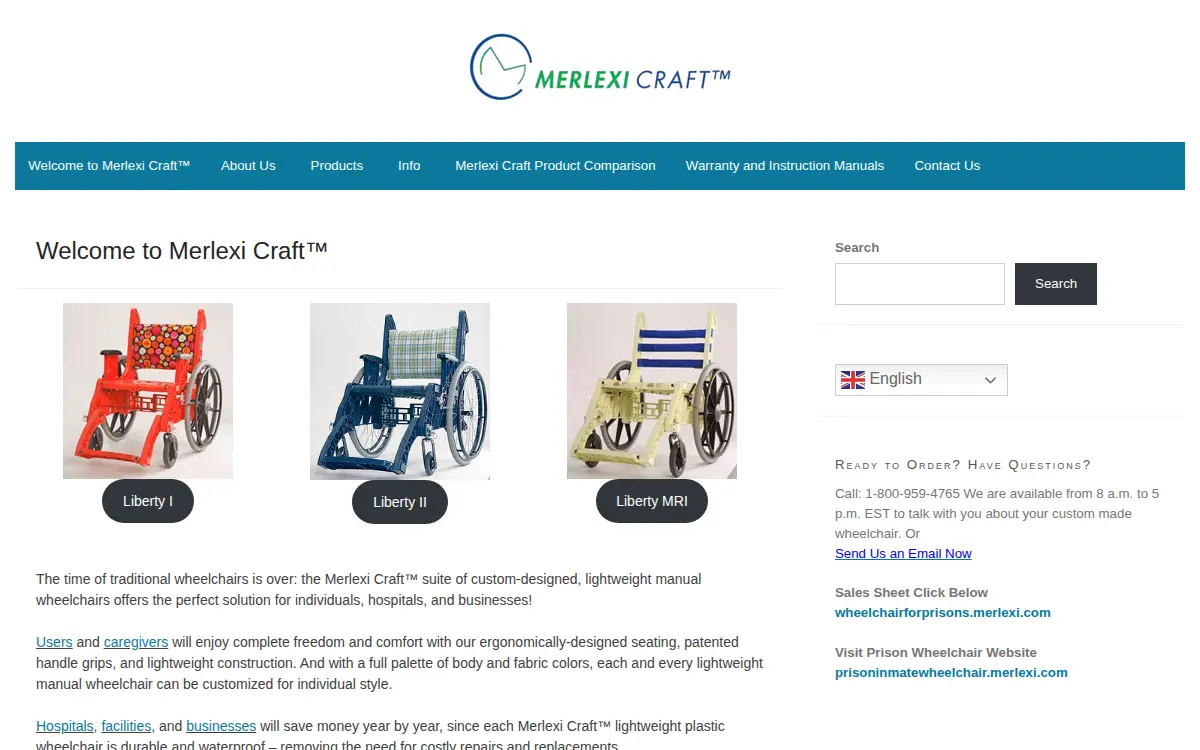 Homepage of Turbo Wheelchair Co, INC