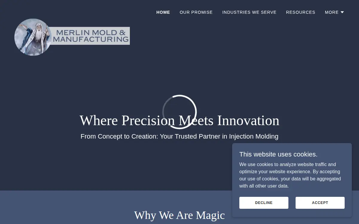 Homepage of Merlin Mold & Manufacturing INC