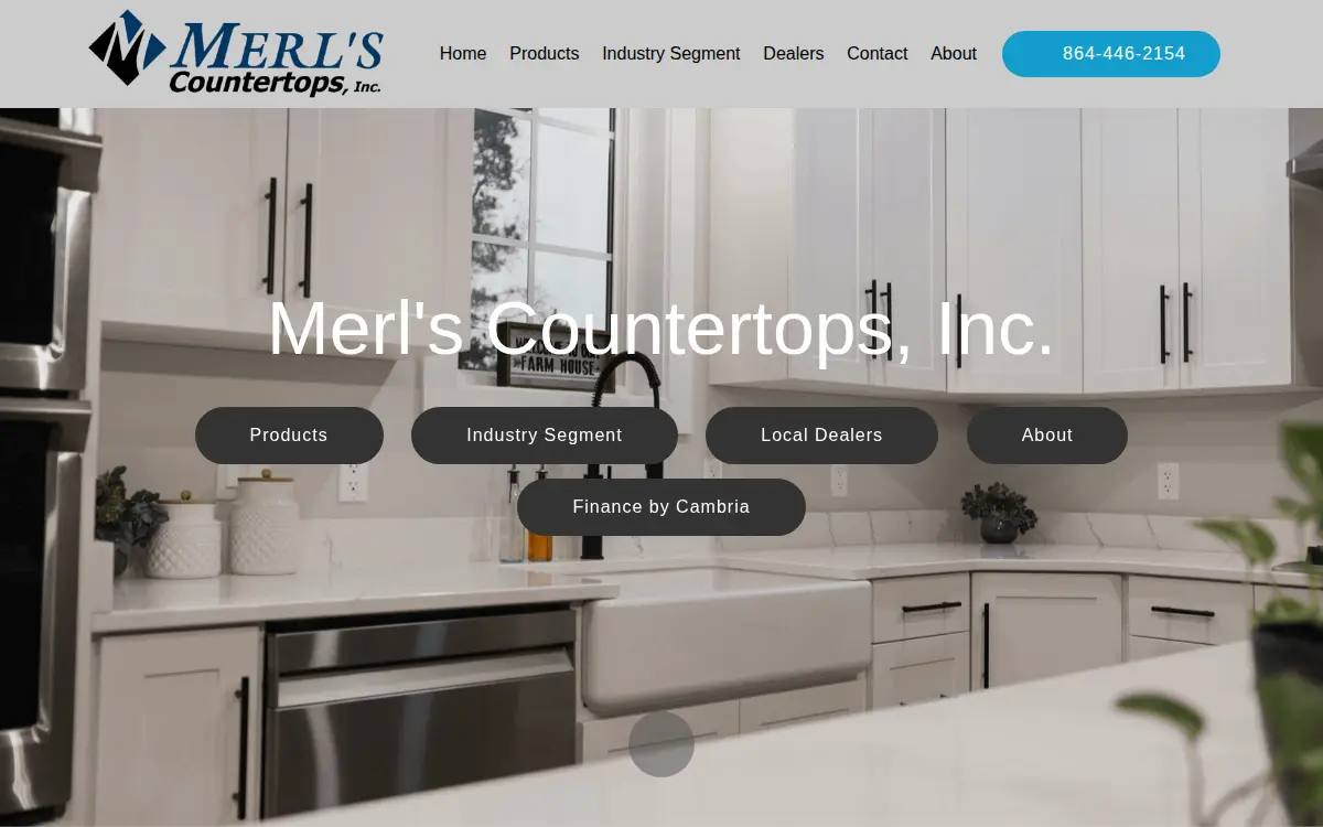 Homepage of Merl's Countertops INC