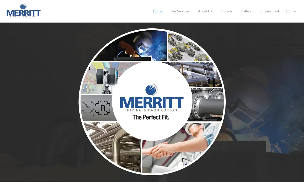 Homepage of Merritt Piping & Fabrication, INC.