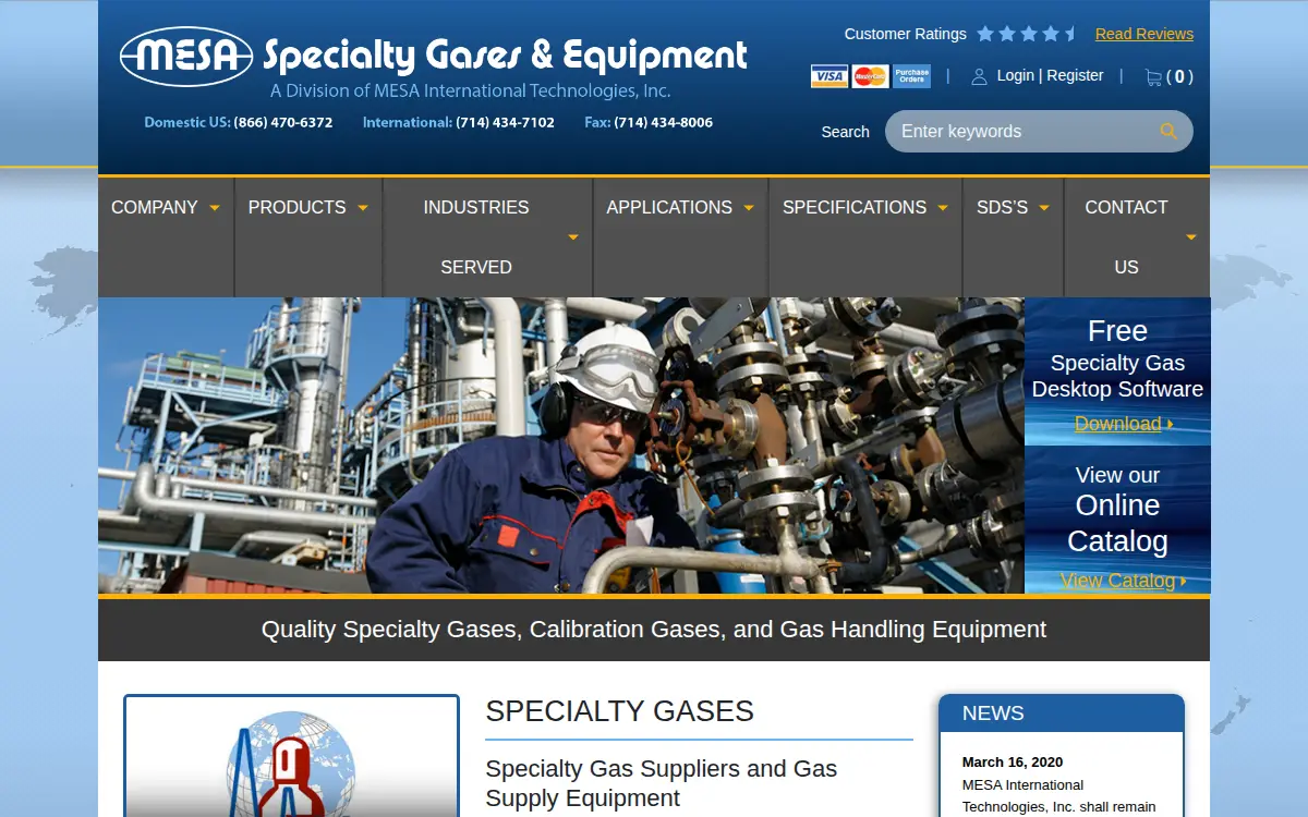 Homepage of Mesa International Technologies INC