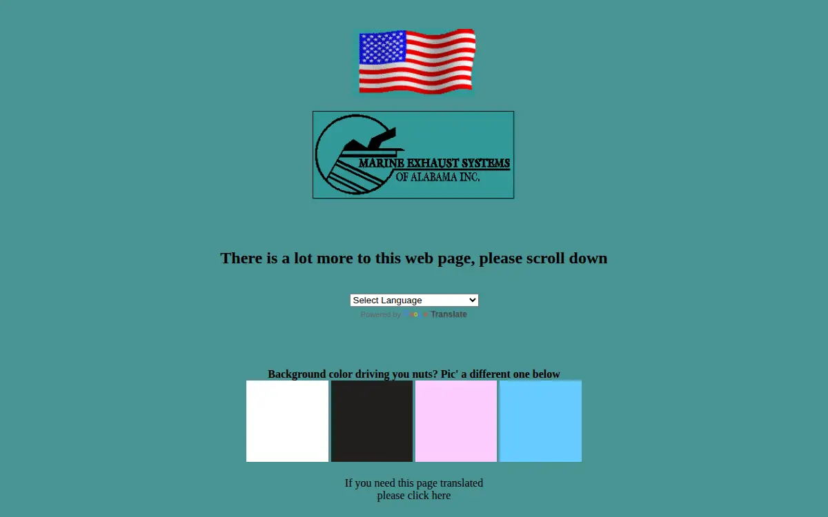 Homepage of Marine Exhaust Systems of Alabama, INC.