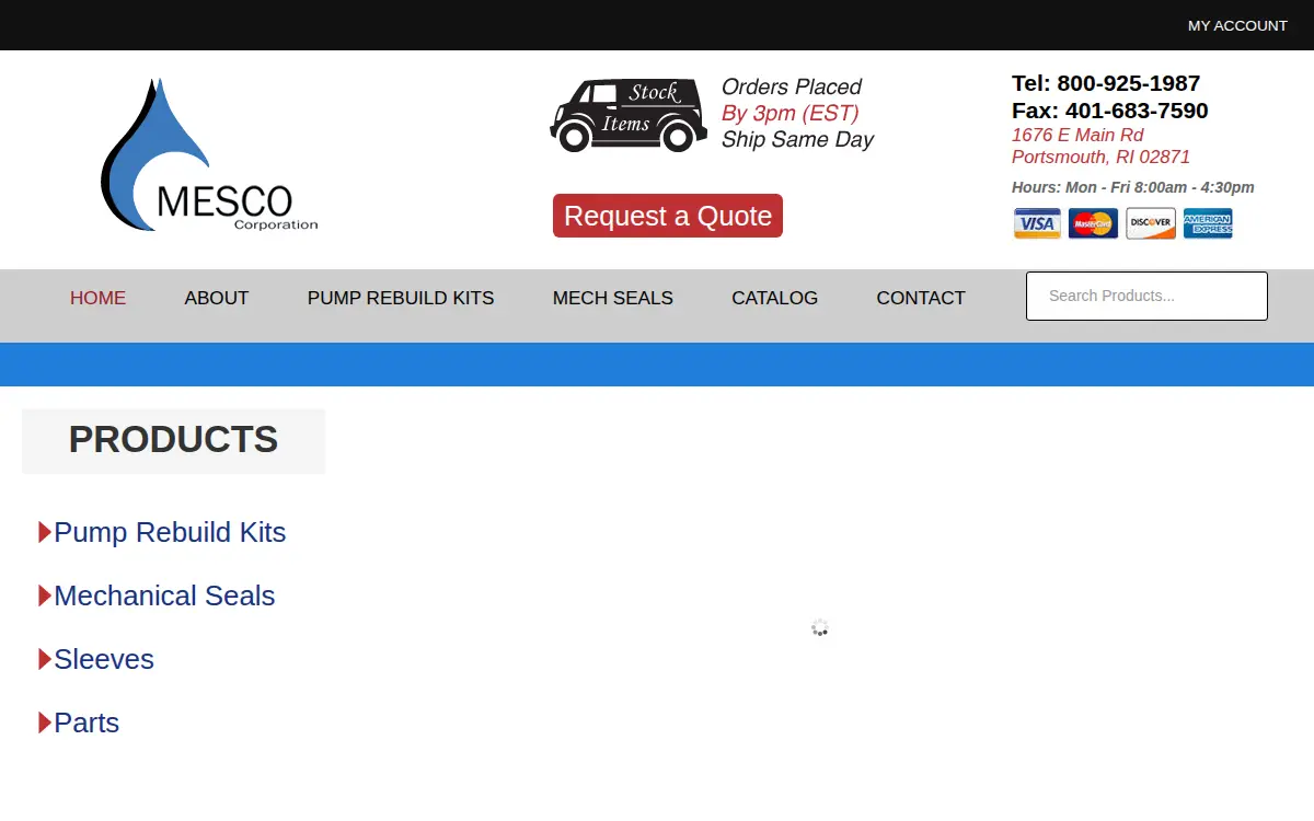 Homepage of Mesco CORP