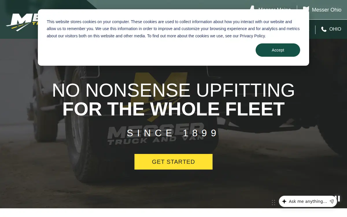 Homepage of Messer Truck Equipment