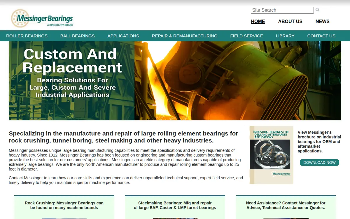 Homepage of Kingsbury, INC.