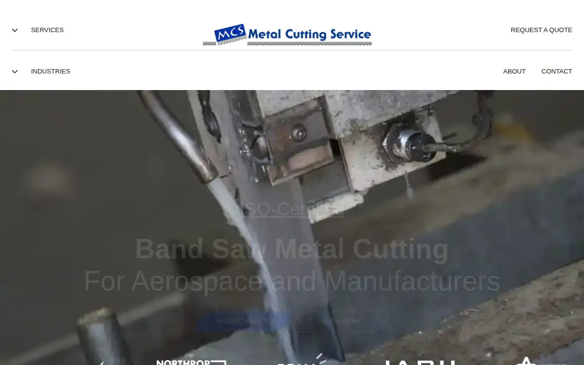 Homepage of Metal Cutting Service USA LLC