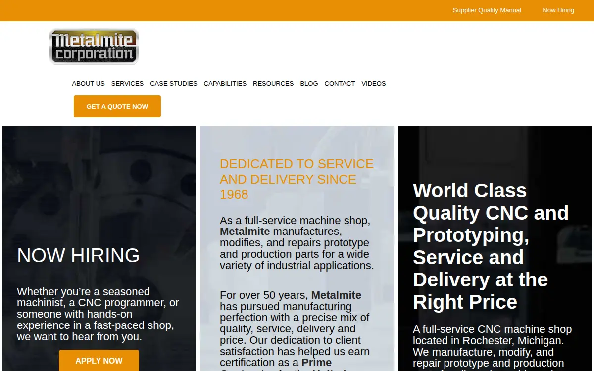 Homepage of Metalmite CORP