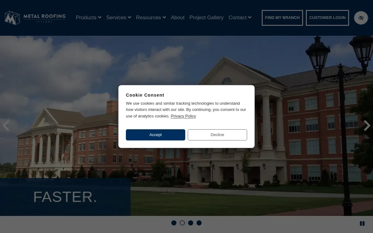Homepage of Metal Roofing Systems INC