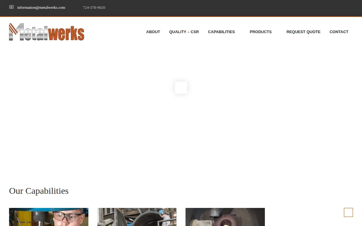 Homepage of Metalwerks, INC.