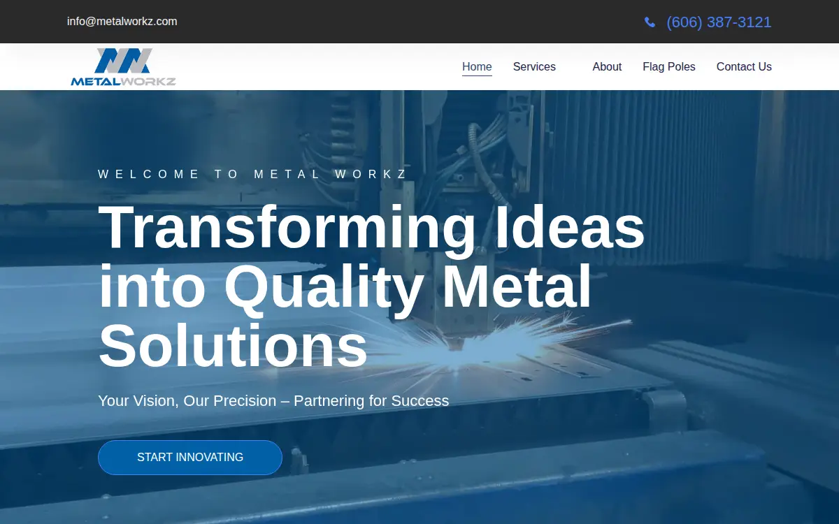 Homepage of Metal Workz L.l.c