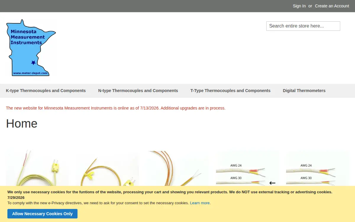 Homepage of Minnesota Measurement Instruments L. L. C.