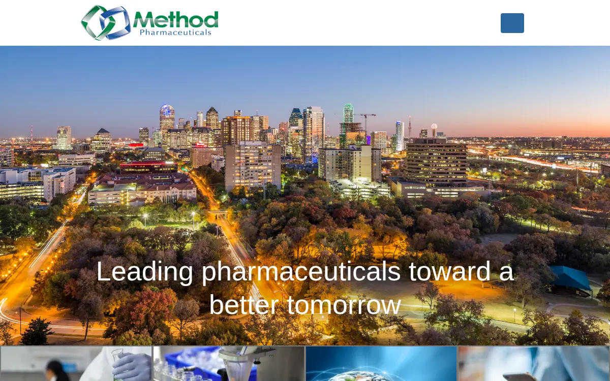 Homepage of Method Pharmaceuticals, LLC