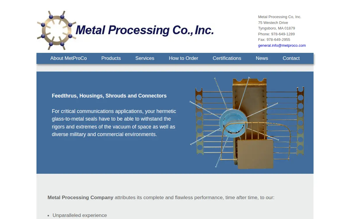 Homepage of Metal Processing Co., INC.
