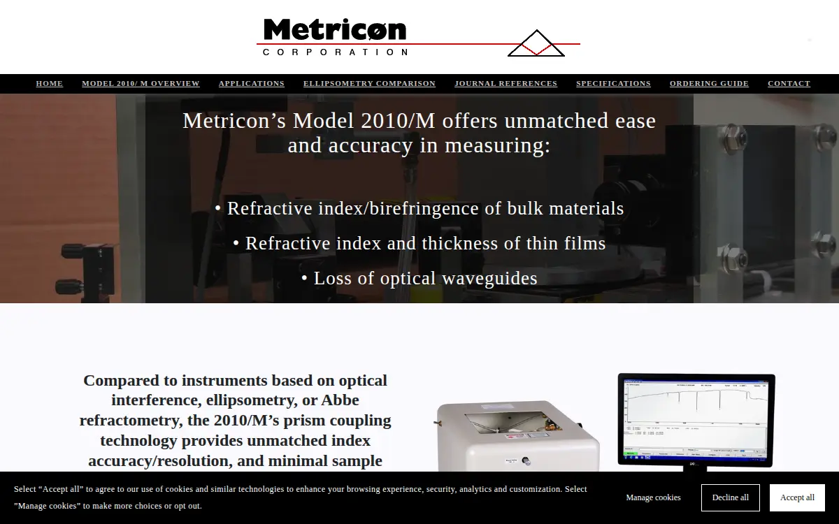Homepage of Metricon CORP