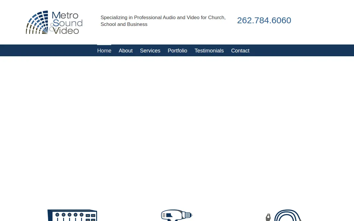 Homepage of Metro Sound & Video, INC.