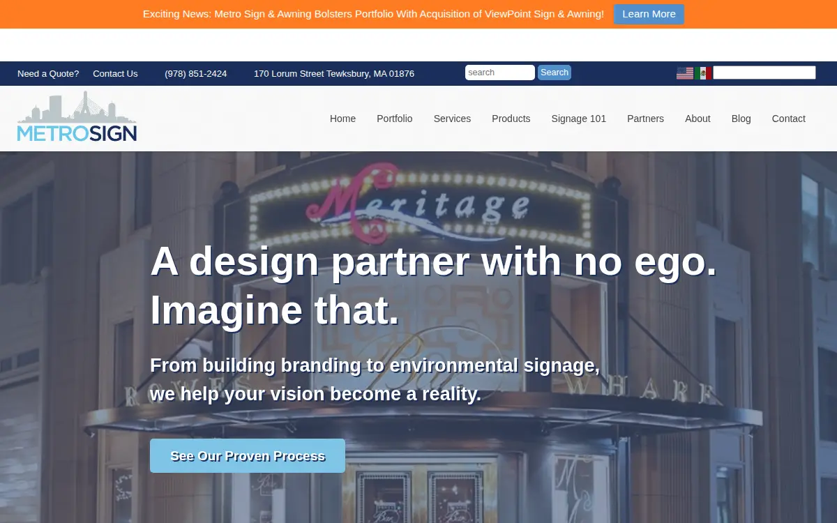 Homepage of C & D Signs, INC.