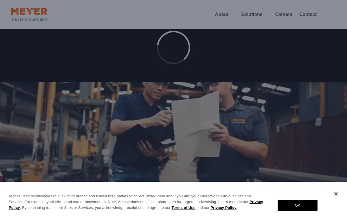 Homepage of Meyer Utility Structures, LLC