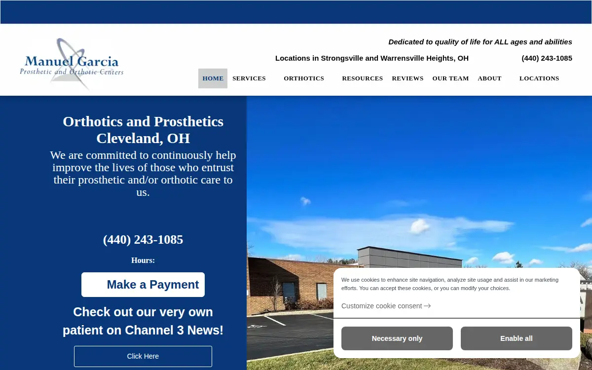 Homepage of Manuel Garcia Prosthetics Lab INC
