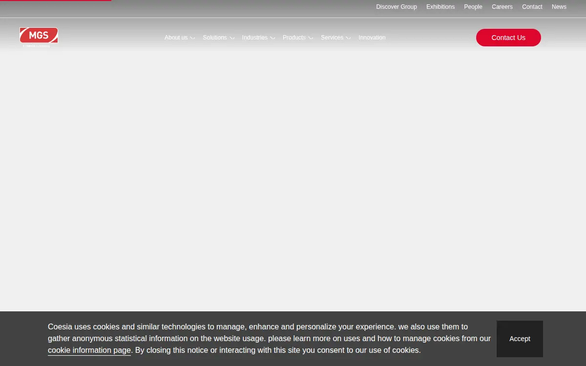 Homepage of Mgs Machine CORP