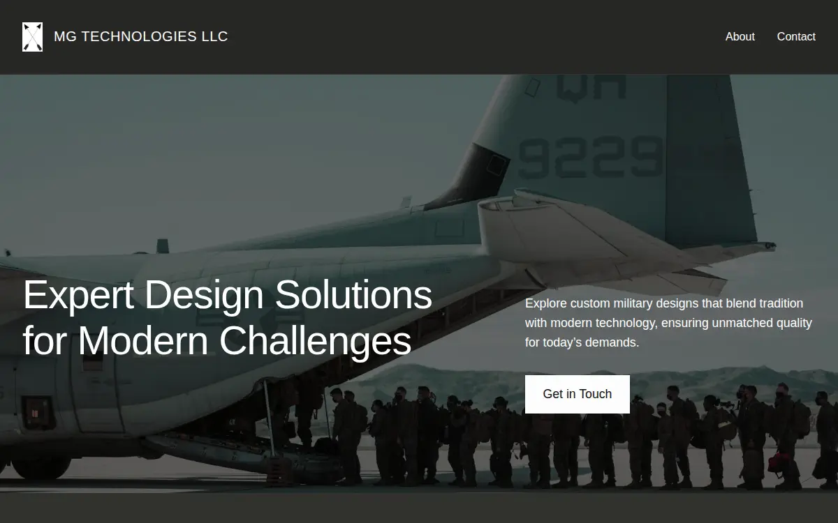 Homepage of Mg Technologies, LLC