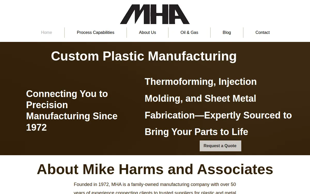 Homepage of Mike Harms & Associates, INC.
