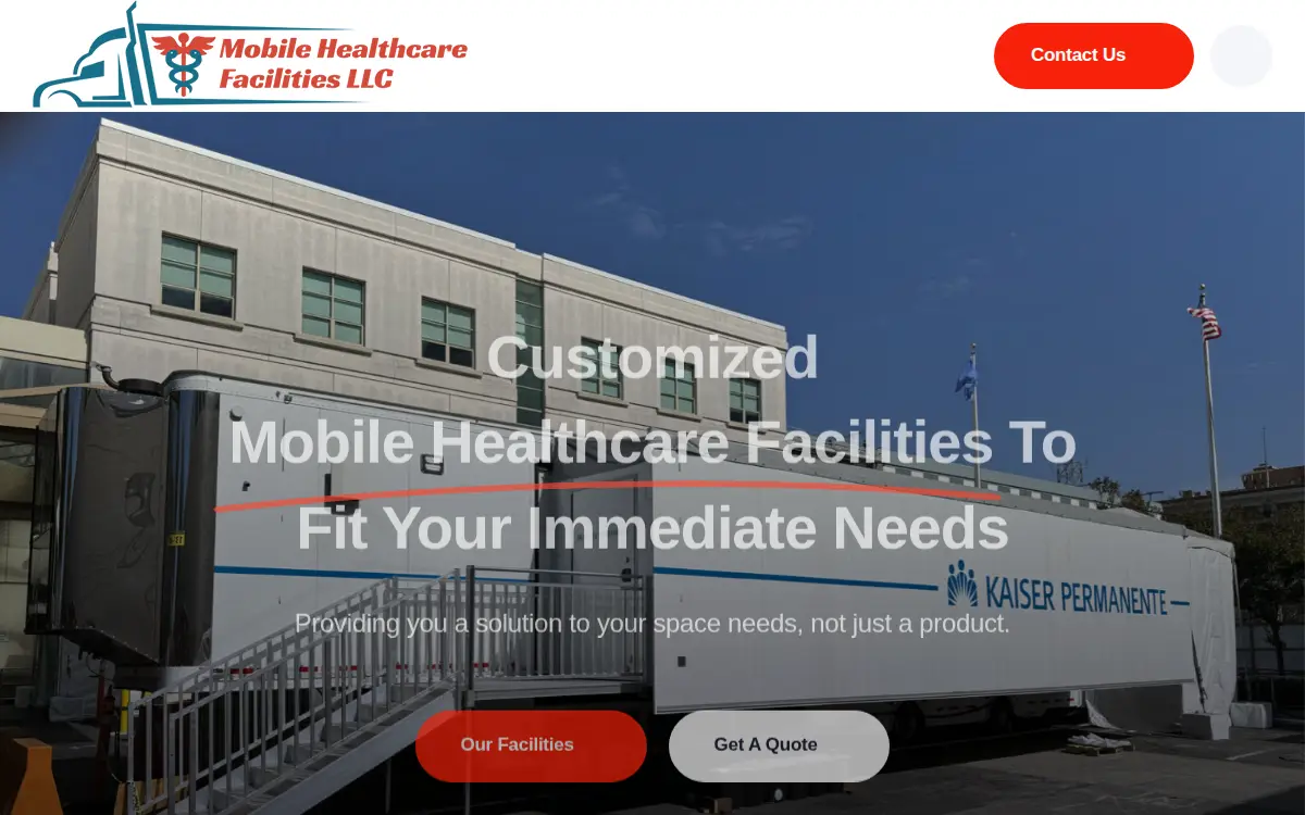 Homepage of Mobile Healthcare Facilities LLC