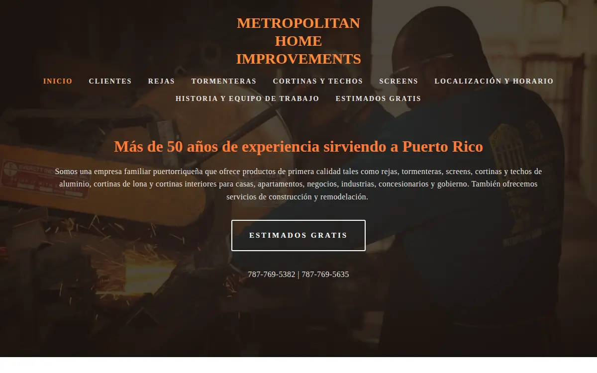 Homepage of Metropolitan Home Improvement, INC.